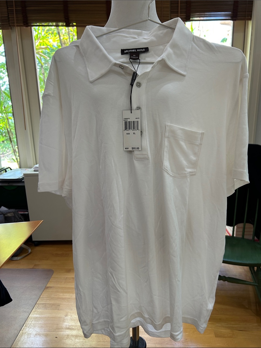Michael Kors Men’s White Pocket Polo Shirt